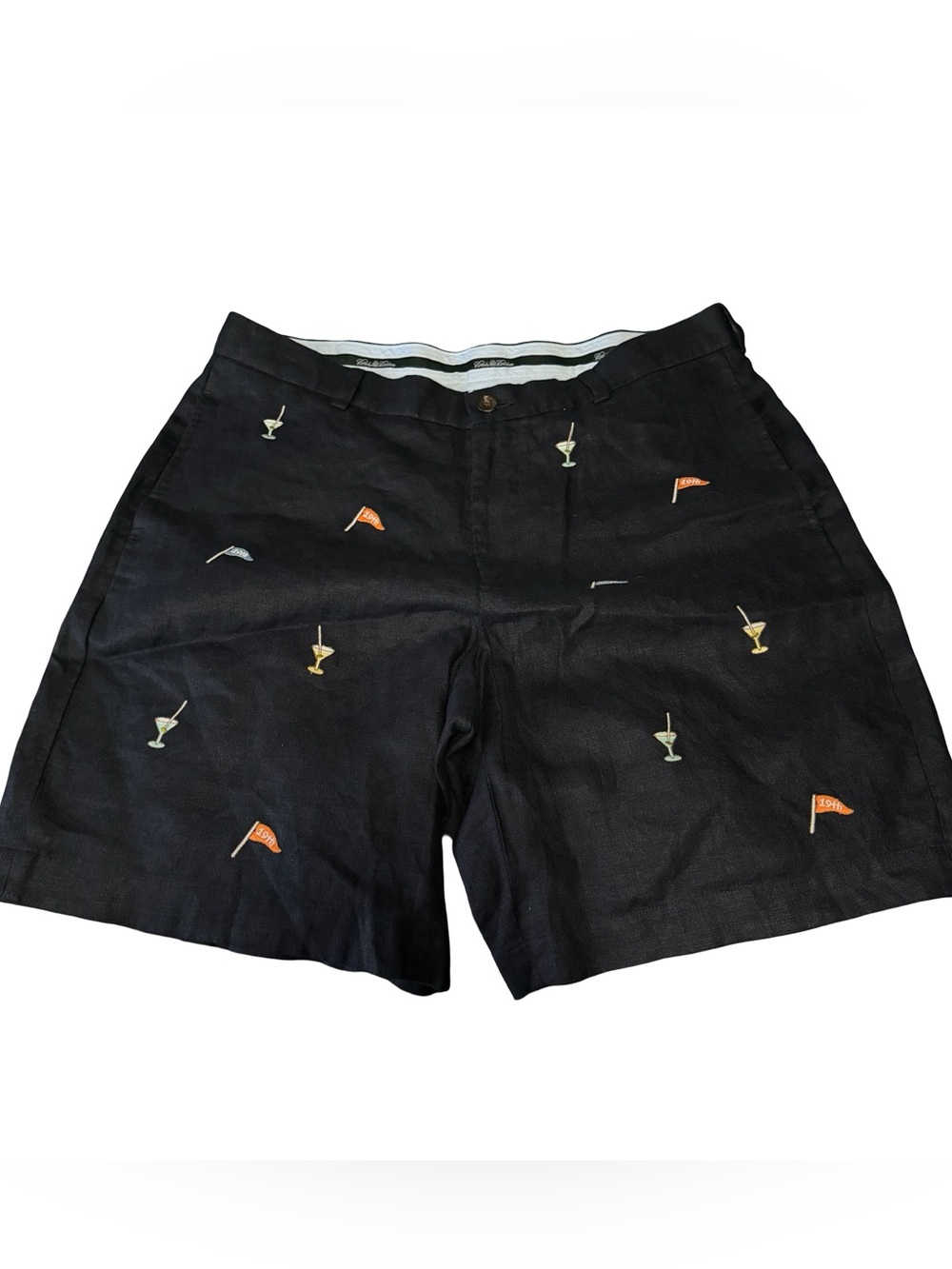 Brooks Brothers Linen Embroidered Shorts Size 37